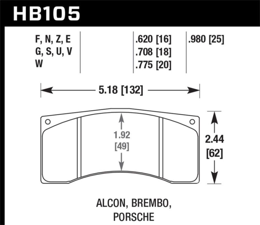 Hawk Performance HB105D.775 ER-1 Disc Brake Pad