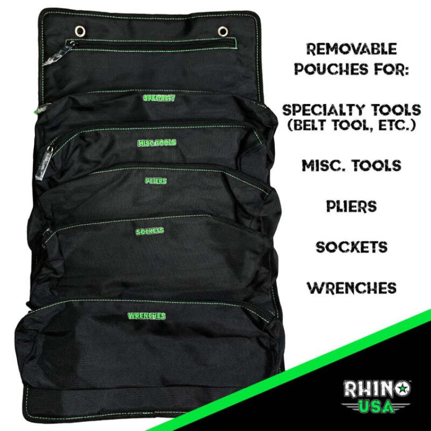 Rhino USA RNO-TOOL-ROLL Heavy Duty Off-Road Tool Bag/Roll Black