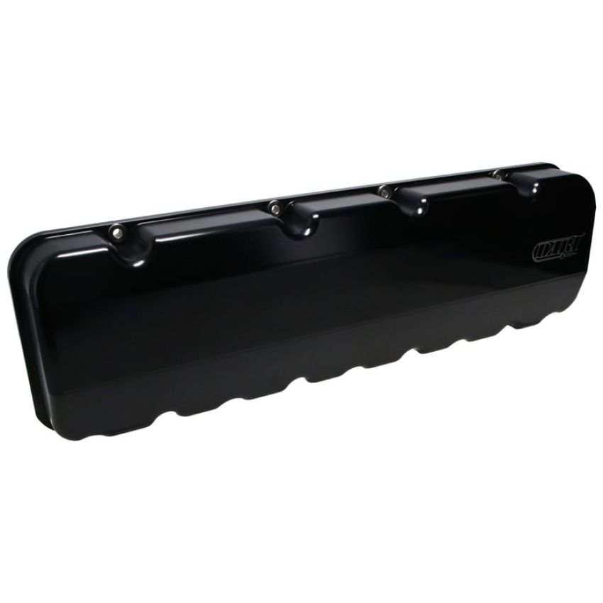 Dart 68000036 BBC Billet Aluminum Valve Cover Set w/ Logo Black Anodized