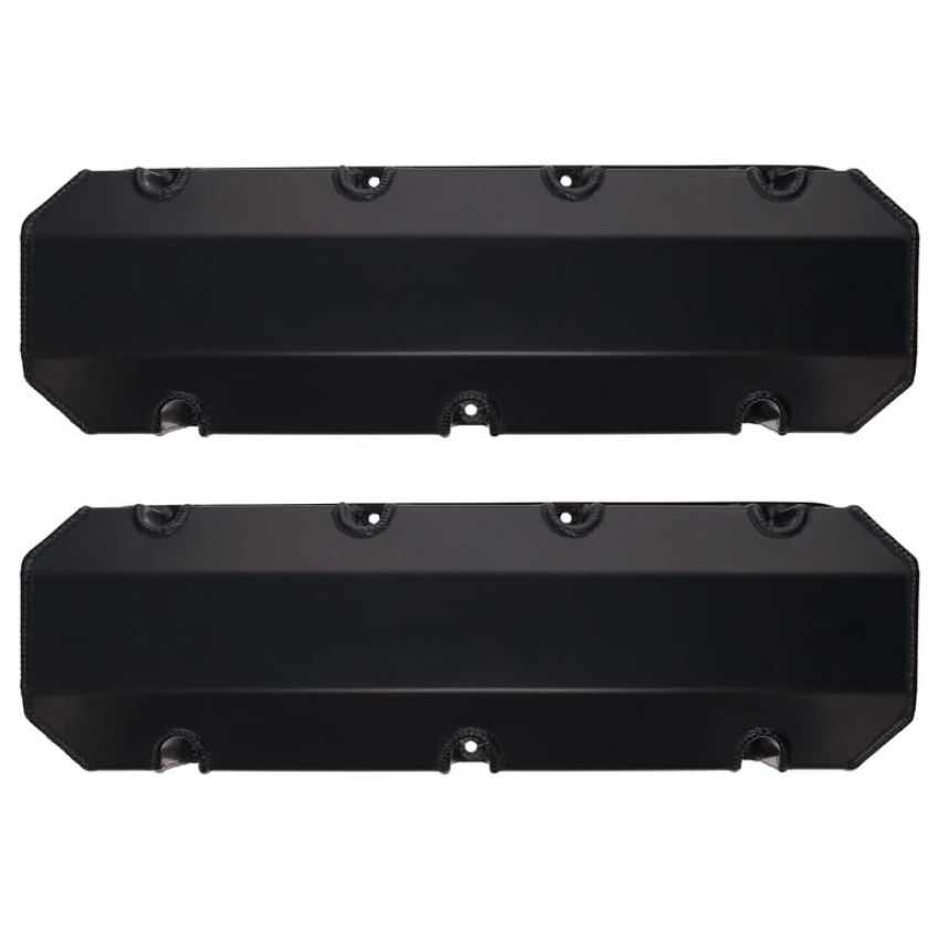 Dart 68000044 BBC Fabricated Aluminum Valve Cover Set w/ No Logo Black Anodized