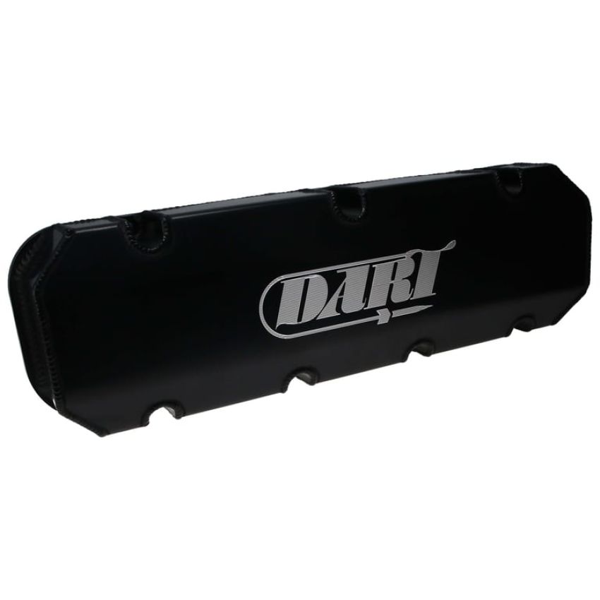 Dart 68000047 BBC Fabricated Aluminum Valve Cover Set w/ Logo Black Anodized