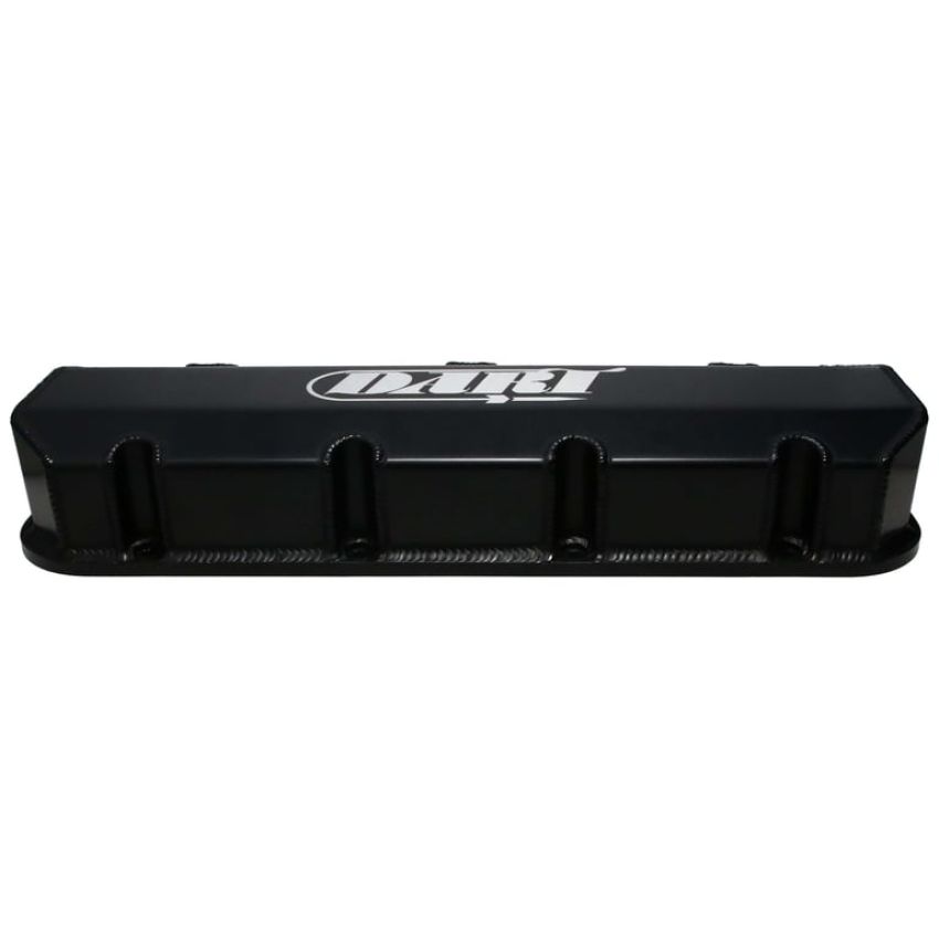Dart 68000047 BBC Fabricated Aluminum Valve Cover Set w/ Logo Black Anodized