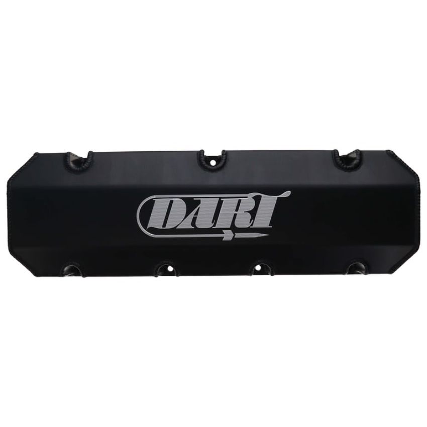 Dart 68000047 BBC Fabricated Aluminum Valve Cover Set w/ Logo Black Anodized