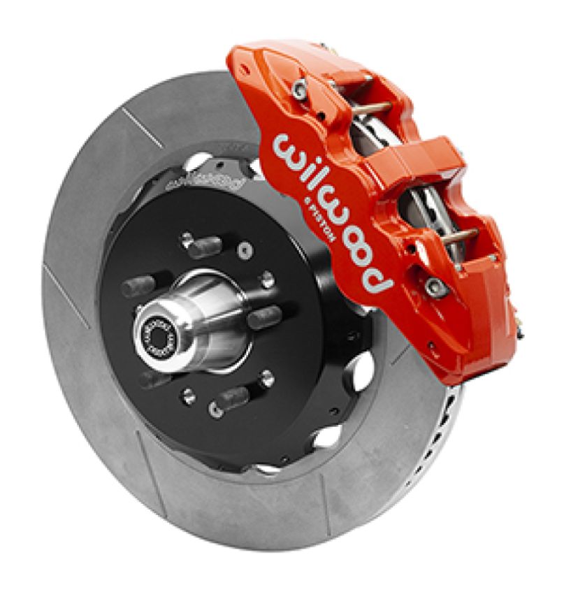 Wilwood 140-16910-R 55-57 Chevy Bel Air Aerolite 6R Kit, 5 x 4.50in/4.75in Hub - 14.00 Slotted Rotor - Red
