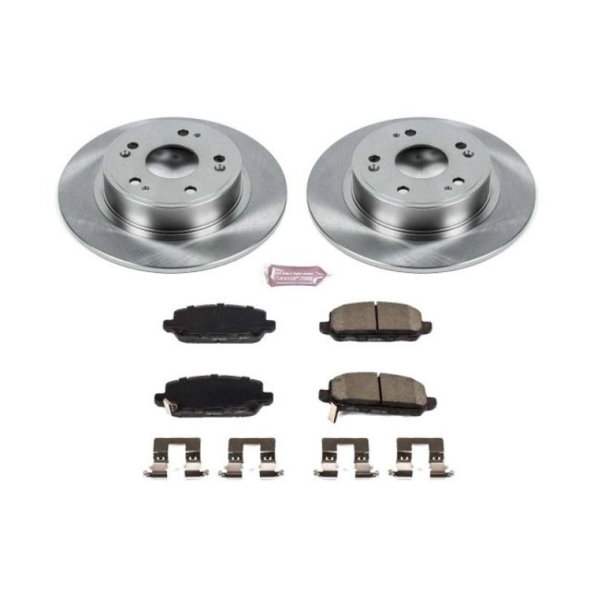 PowerStop KOE7340 OE Stock Replacement Low-Dust Ceramic Brake Pad and Rotor Kit