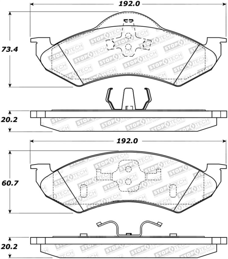 Stoptech 308.08200 Street Brake Pads