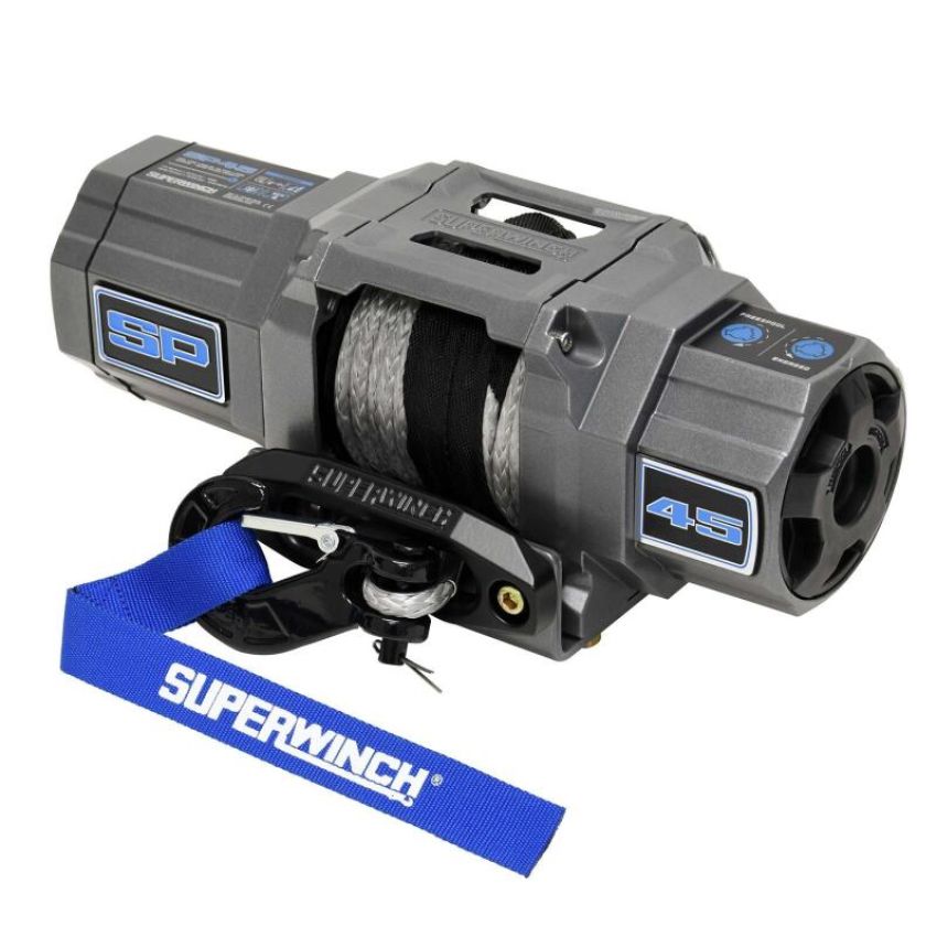 Superwinch 1145250 4500 LBS 12V DC 1/4in x 40ft Synthetic Rope Hawse Fairlead SP 45SR Winch