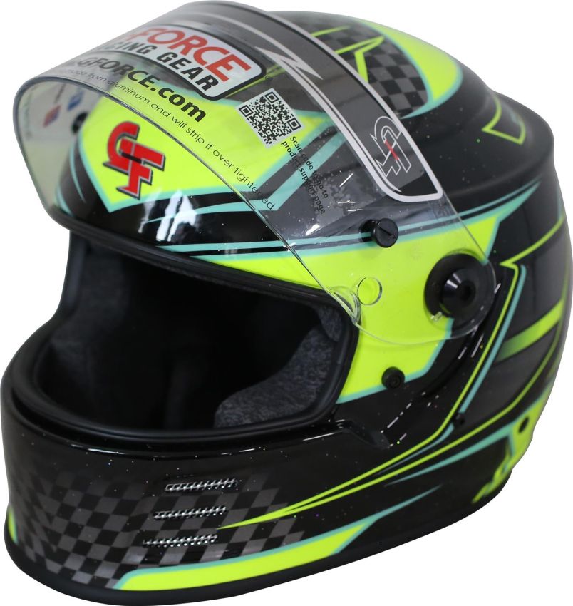 G-FORCE GFR13005XSMYL HELMET REVO GRAPHICS XSM YELLOW SA2020