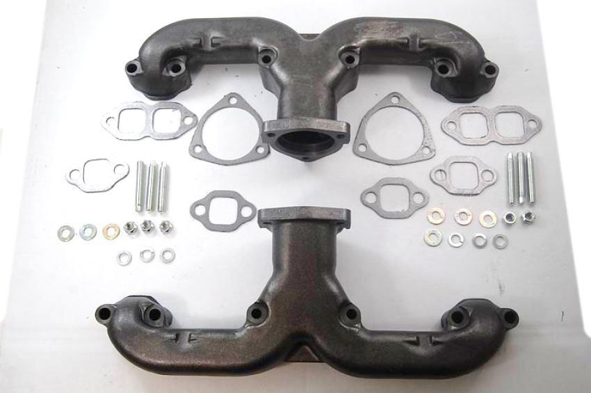 RACING POWER CO-PACKAGED RPCR900 1955-57 GM Cast Iron Ram Horn Exhaust Manifold