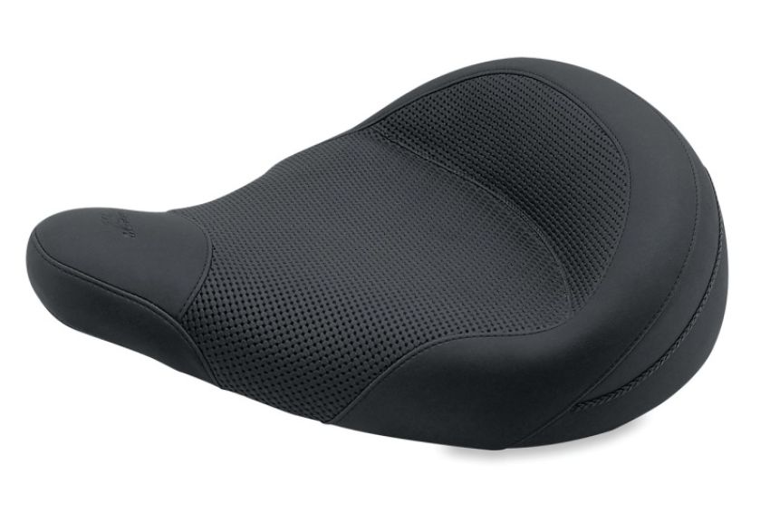 Mustang Motorcycle 76455 Mustang 83-21 Harley Electra Glide,Rd King Police Std Touring Solo Seat Textured - Black