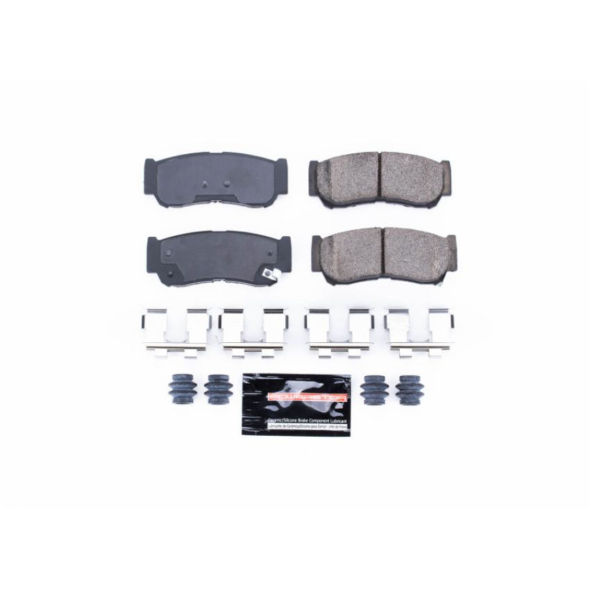PowerStop Z23-1297 PowerStop - Z23 Daily Driver Carbon-Fiber Ceramic Brake Pads with Hardware Kit
