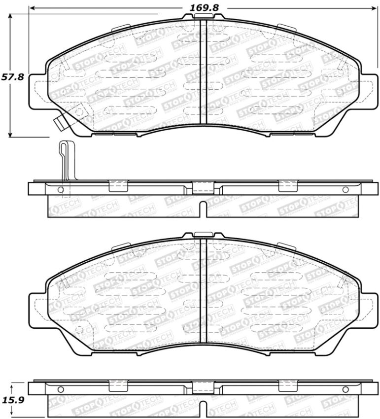 Stoptech 308.13780 Street Brake Pads - Front/Rear