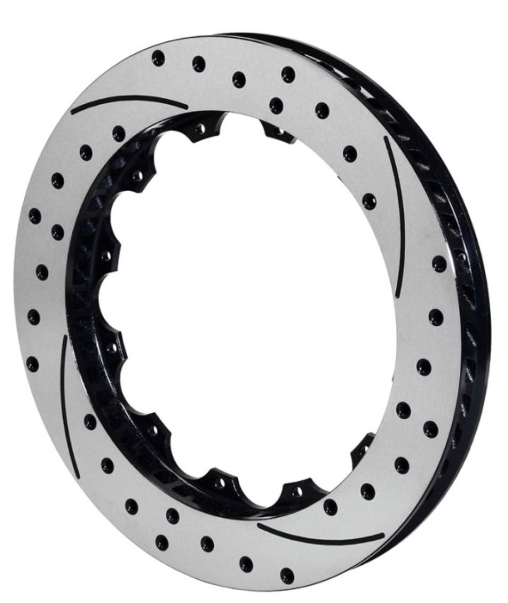 Wilwood 160-14636-BK Rotor GT Curved Vane Rotor Spec-37 Iron 72 CV 12 x 8.75 Left Hand Side