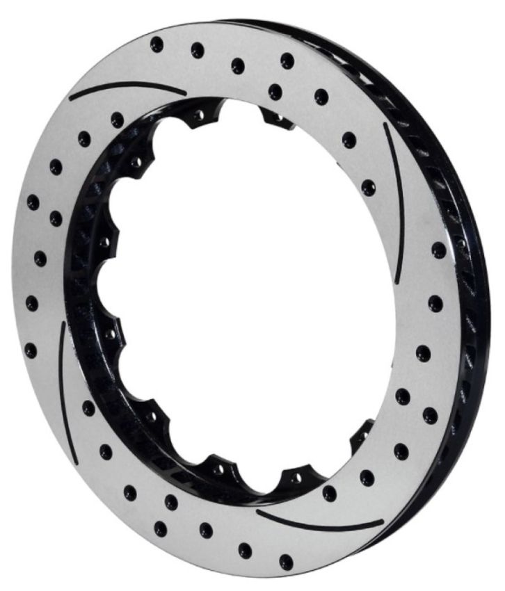 Wilwood 160-8400-BK Rotor-SV-SRP 72 Iron-RH-BLK-Drill 14.00 x 1.10 - 12 on 8.75in