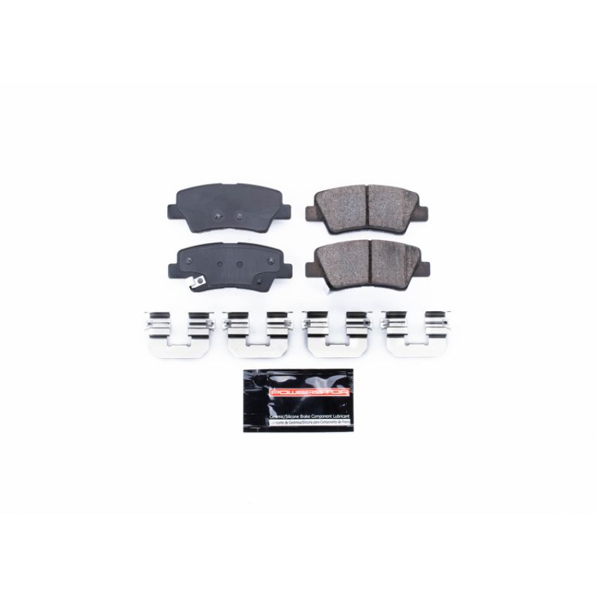 PowerStop Z23-1848 PowerStop - Z23 Daily Driver Carbon-Fiber Ceramic Brake Pads with Hardware Kit