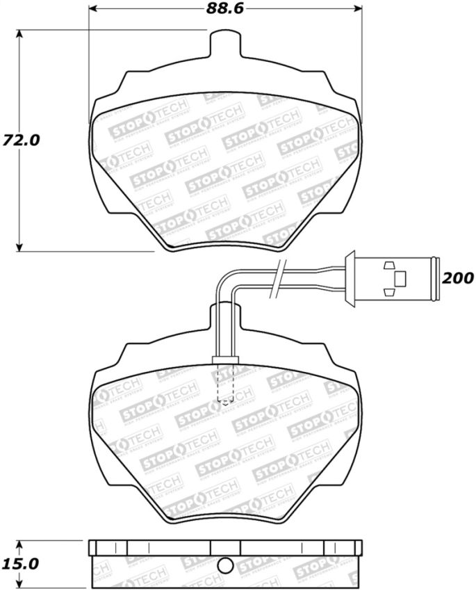Stoptech 308.05181 Street Brake Pads - Front