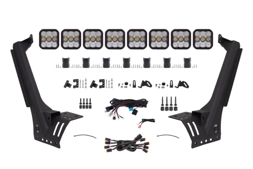 Diode Dynamics DD7262 Jeep JL SS5 Pro CrossLink Windshield - White Combo Lightbar Kit