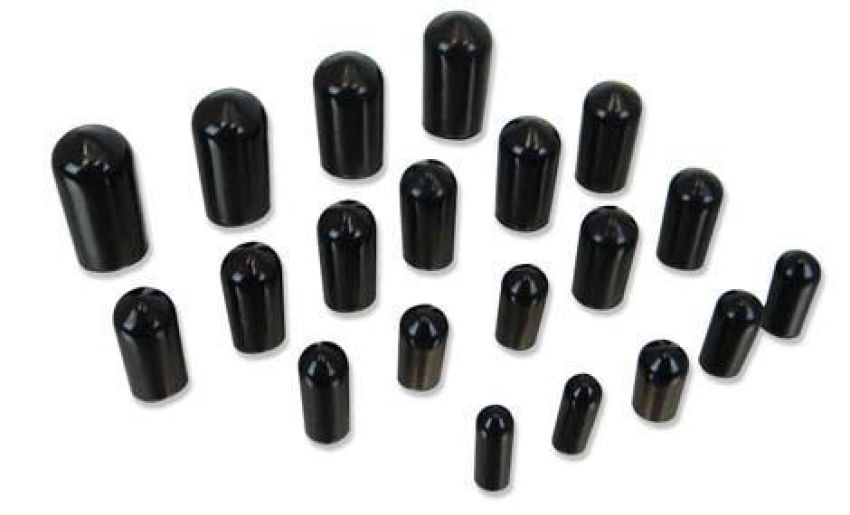 Moroso 41091 Vacuum Line Cap Kit - Black Caps