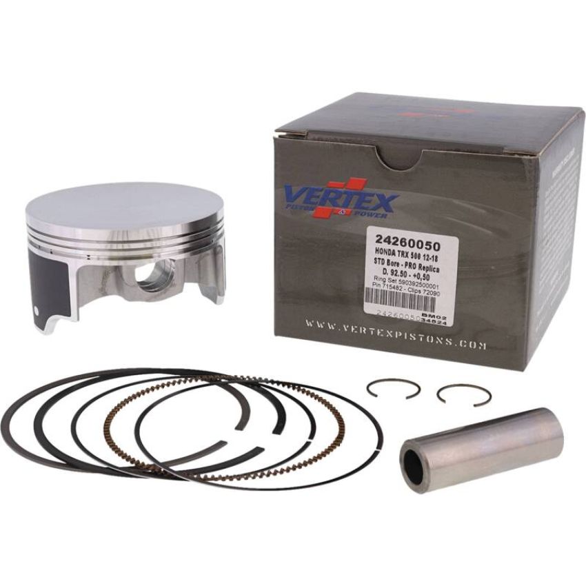 Vertex Pistons 24260050 Vertex Piston 15-23 Honda Pioneer 500 500cc +0.50mm Oversized Forged Replica Piston Kit