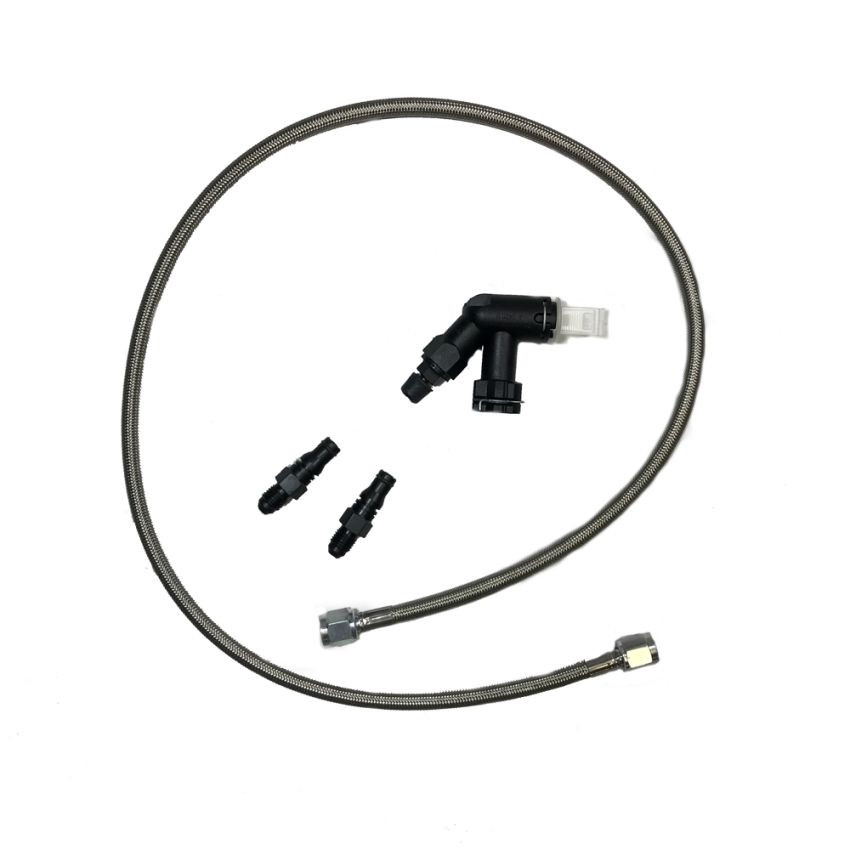 McLeod Racing 139252 McLeod Line Assy Mustang 2005-Up 36in W/Male Wire Clip Fittings & Elbow Bleeder