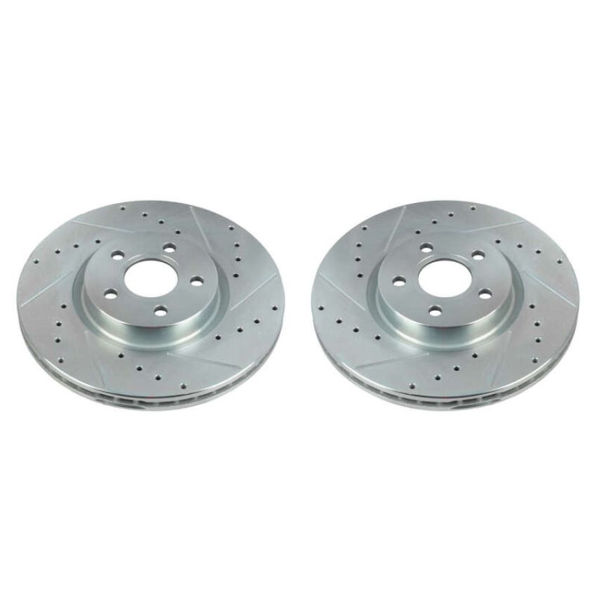 PowerStop AR85196XPR PowerStop Evolution Performance Drilled, Slotted & Plated Brake Rotor Pair
