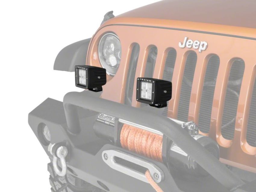 Raxiom J106732 3-In Square 4-LED Off Road Light Spot Beam Universal (Some Adaptation May Be Required)