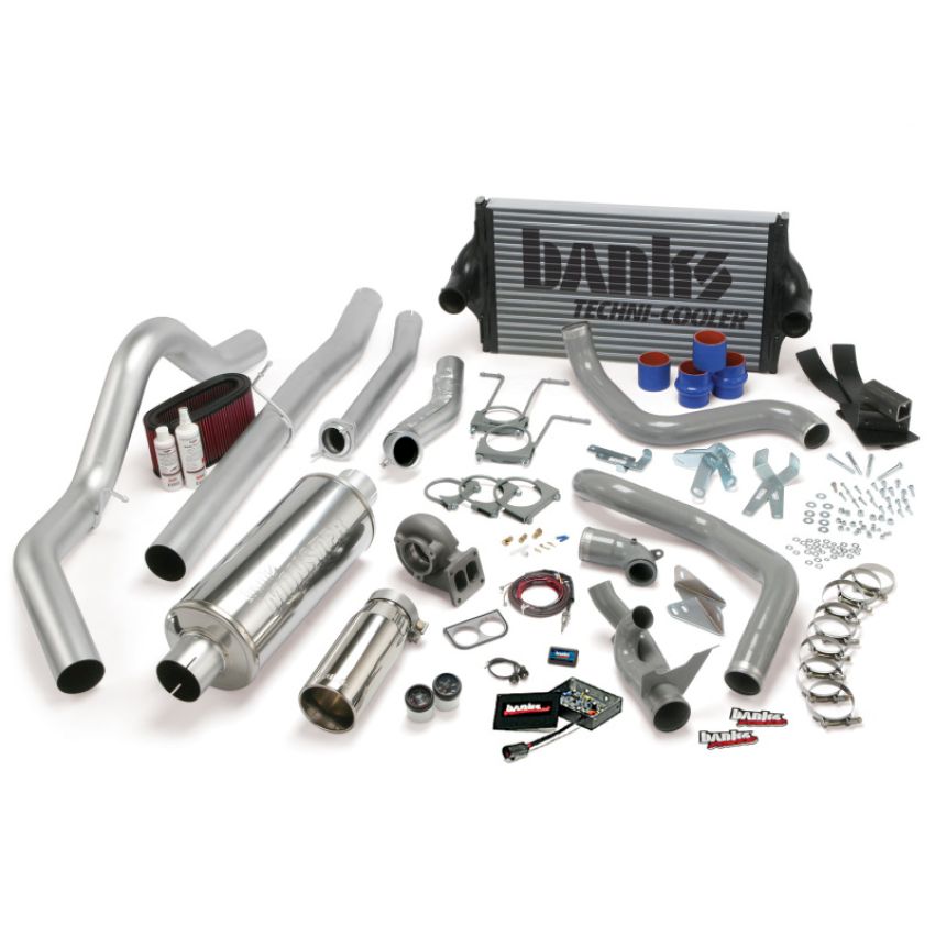 Banks Power 46356 94-97 Ford 7.3L CCLB Auto PowerPack System - SS Single Exhaust w/ Chrome Tip