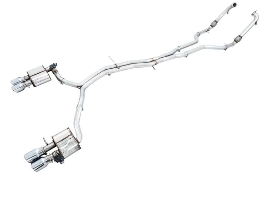 AWE Tuning 3025-42038 Audi B9 S5 Coupe SwitchPath Exhaust w/ Chrome Silver Tips (102mm)