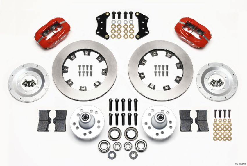 Wilwood 140-11547-R Forged Dynalite Front Kit 12.19in Red Magnum Force Drop Spndle