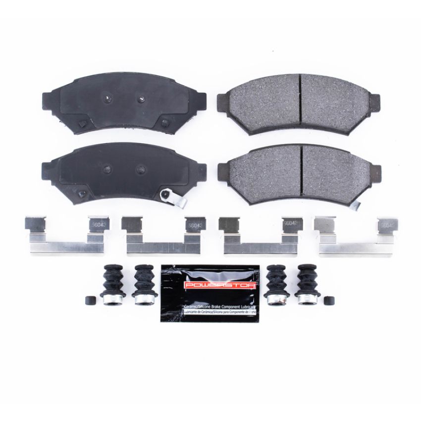 PowerStop Z23-1075 PowerStop - Z23 Daily Driver Carbon-Fiber Ceramic Brake Pads with Hardware Kit