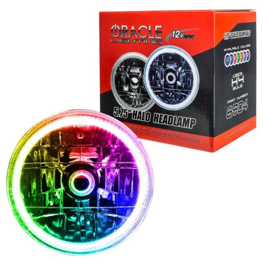 Oracle Lighting 6904-333 ORACLE Lighting Pre-Installed Lights 5.75 IN. Sealed Beam - ColorSHIFT Halo