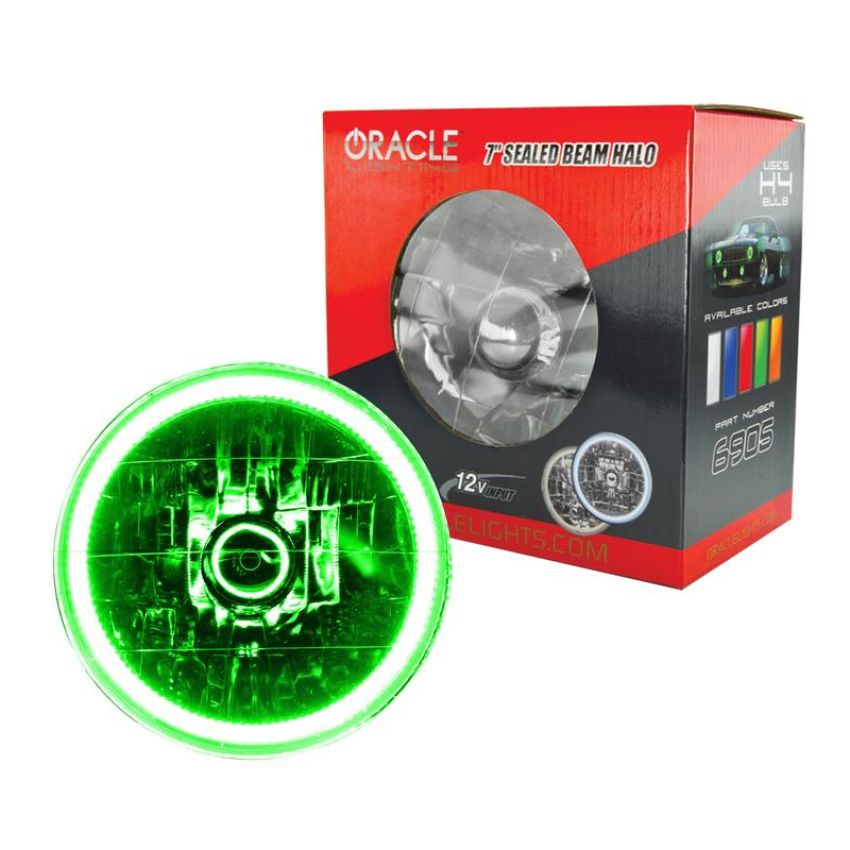 Oracle Lighting 6905-004 Pre-Installed Lights 7 in. Sealed Beam, Green