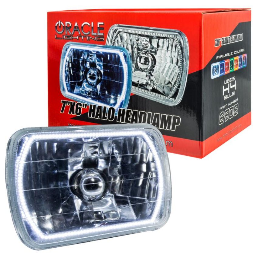 Oracle Lighting 6908-001 ORACLE Lighting Pre-Installed Lights 7x6 IN. Sealed Beam - White Halo