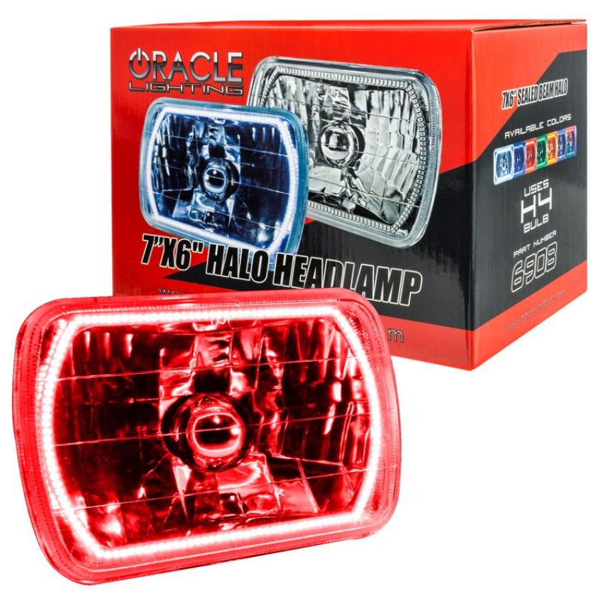 Oracle Lighting 6908-003 Pre-Installed Lights 7x6 in. Sealed Beam, Red