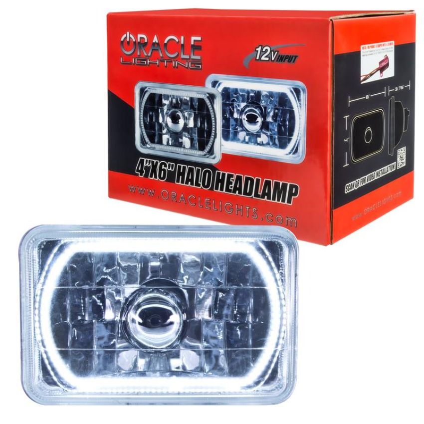 Oracle Lighting 6909-001 Pre-Installed Lights 4x6 IN. Sealed Beam - White Halo