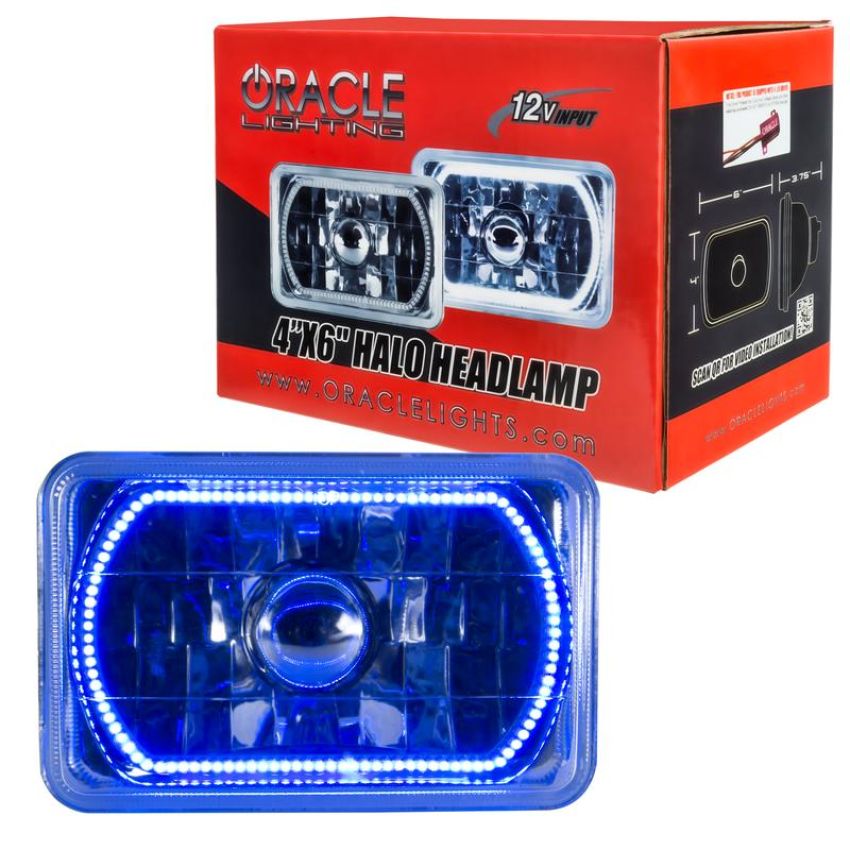 Oracle Lighting 6909-002 Pre-Installed Lights 4x6 IN. Sealed Beam - Blue Halo