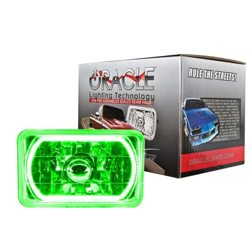 Oracle Lighting 6909-004 Pre-Installed Lights 4x6 in. Sealed Beam, Green