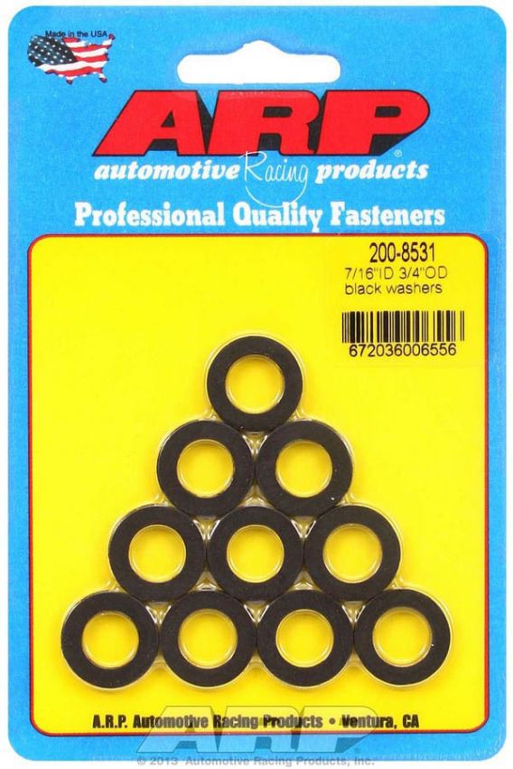 ARP ARP200-8531 Black Washers - 7/16 ID x 3/4 OD (10)