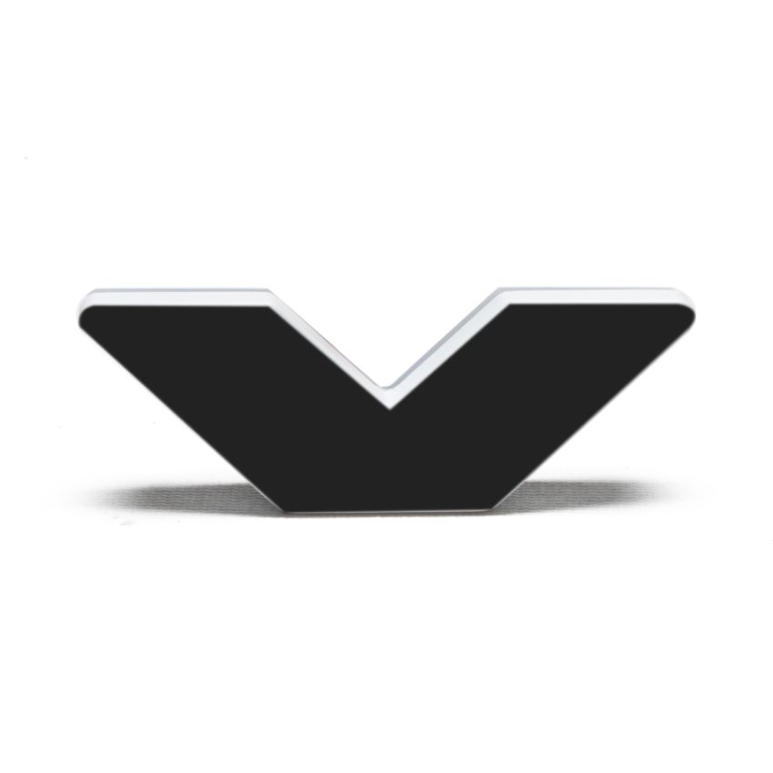 Oracle Lighting 3141-V-005 Universal Illuminated LED Letter Badges - Matte Black Surface Finish - V