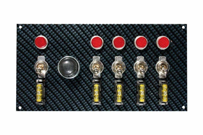 MOROSO MOR74139 Fiber Design Switch Panel - Black/Black