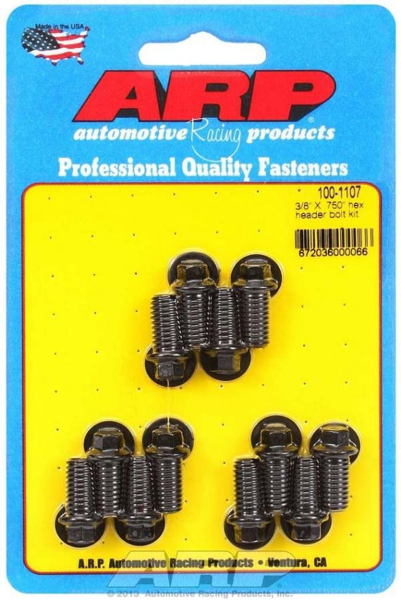 ARP ARP100-1107 Header Bolt Kit - 6pt. 3/8 x .750 UHL (12)