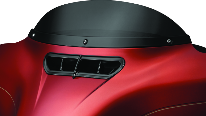 Kuryakyn 1389 Smooth Windshield Trim 14-Up Touring Gloss Black