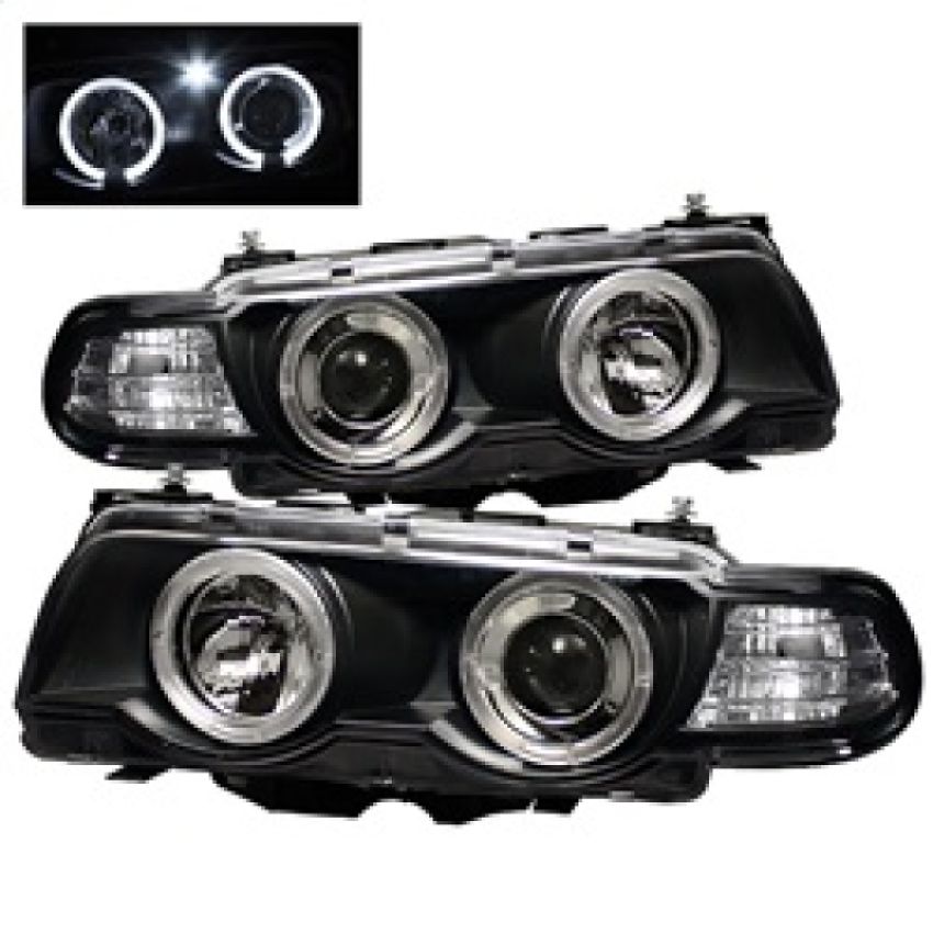 SPYDER 5008862 Projector Headlights - LED Halo - Black