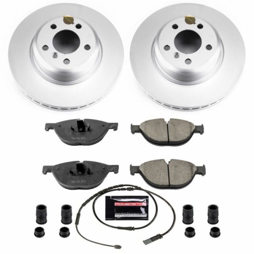 PowerStop CRK7162 Genuine Geomet Coated Rotor and Carbon-Fiber Ceramic Brake Pad Kit