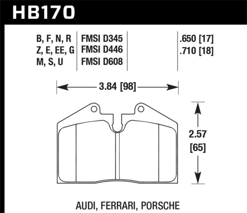 Hawk Performance HB170D.650 ER-1 Disc Brake Pad