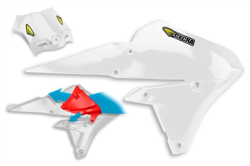 Cycra 1CYC-1778-42 15-19 Yamaha WR250F Powerflow Radiator Shrouds - White