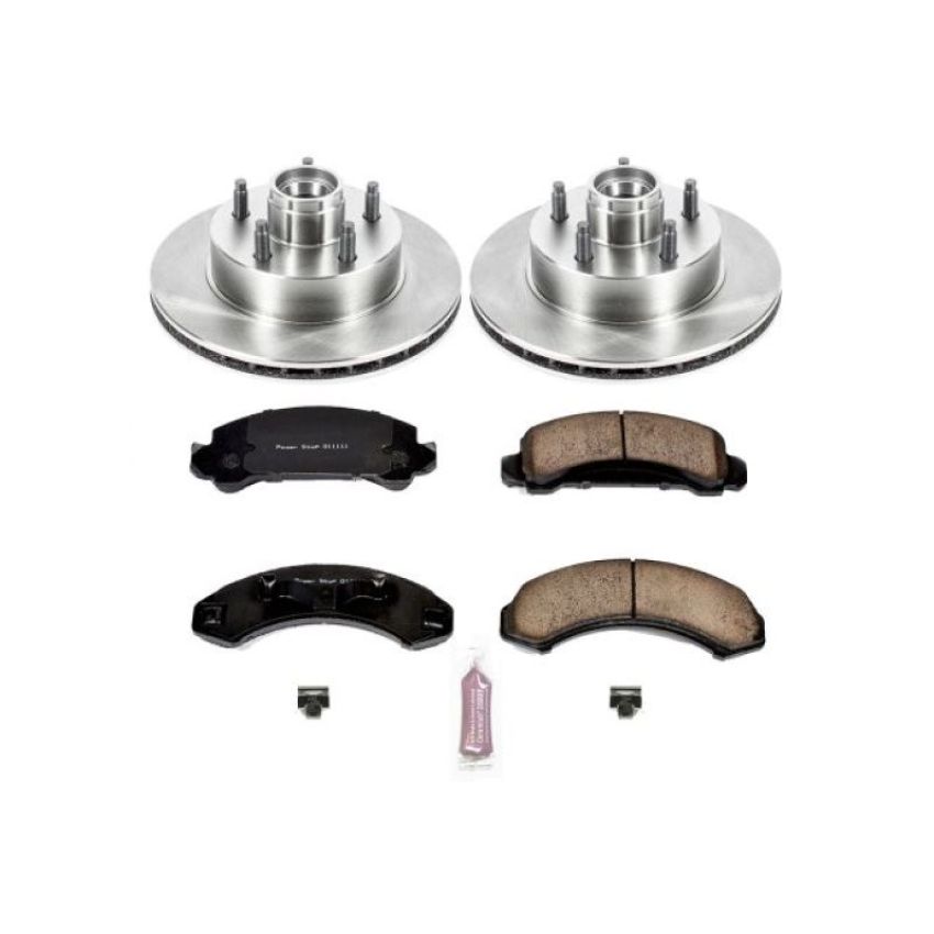 PowerStop KOE4784 OE Stock Replacement Low-Dust Ceramic Brake Pad and Rotor Kit