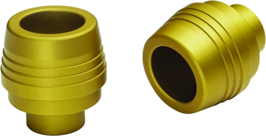 Kuryakyn 3800 Lodestar Handlebar Sliders-BMW-Gold