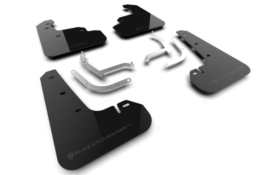 Rally Armor MF105-UR-BLK-GRY Black Mud Flap/Grey Logo