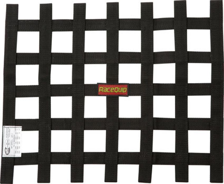 RACEQUIP RQP726003 Ribbon Net 18x18 SFI Black